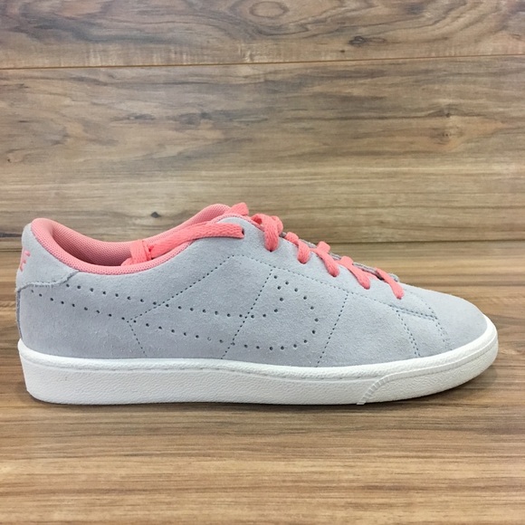 Nike Tennis Classic Premium Gray/Pink Shoes New size 6Y—fits a women’s size 8 - Picture 1 of 5